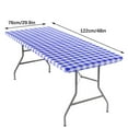 thumbnail image 3 of Ovzne Fitted Tablecloth - 30X48 Inches, 1.57 Inches Thickness - Windproof, Non-Slip Elastic Edges, Water Oil Resistant Vinyl With Flannel Back, 3 of 3