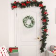 thumbnail image 5 of Hvmvliv 11.81in Flocked Christmas Wreath with Pinecone Artificial Pine Needle Christmas Wreath for Front Door Hanging Christmas Outdoor Decoration Props White, 5 of 6