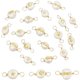 thumbnail image 1 of 30 conectores dorados de perlas naturales con forma de caballito de mar y doble bucle, con diseño de concha y estrella de mar, inspirados en el océano., 1 of 6