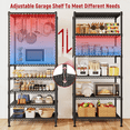 thumbnail image 3 of REIBII 72"H Wire Shelving 6-Tier Storage Shelves Metal Storage Rack for Kitchen Pantry,Black, 3 of 9