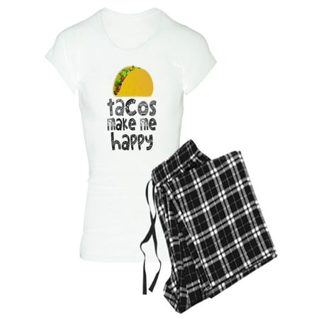 

CafePress - Tacos Make Me Happy Pajamas - Women s Light Pajamas