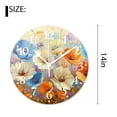 thumbnail image 2 of 14 Inch Wall Clock Battery Operated Silent Clock Decorative for Office, Kitchen, Outdoor, Living Room，Original Oil Painting Landscape Lovely, 2 of 4