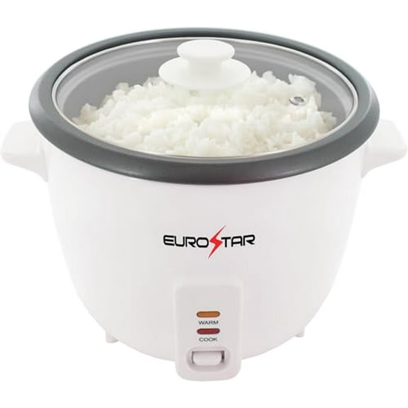 EUROSTAR RC616 16-Cup Rice Cooker, White