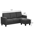 Furmax LShaped Sofa Convertible Sectional Sofa 3Seater Sofa Set with