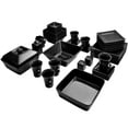 thumbnail image 6 of 10 Strawberry Street Nova Square Banquet 45-Piece Dinnerware Set, Black, 6 of 7