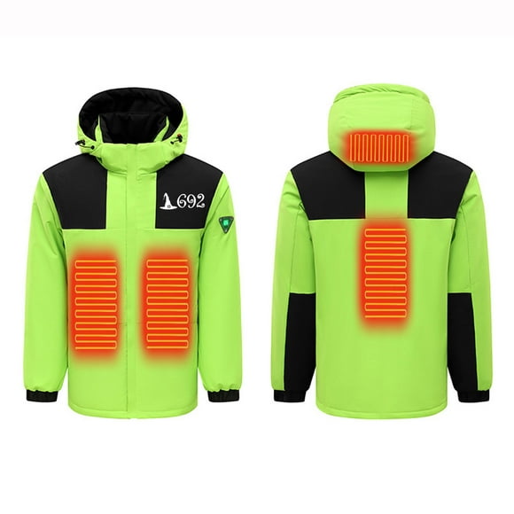 NARABB USB Intelligent Constant Temperature Heated Windproof Plus Size Coat For Men And Women Winter 4 Heated Jacket Coat
