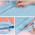thumbnail image 3 of Portable A4 Zipper Document Bag Folder Pouch Lightweight Business Briefcase Bag Office File Bag Storage Organiser (Blue), 3 of 5