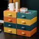thumbnail image 4 of Caja de almacenamiento de escritorio cajón apilable de gran capacidad artículos varios contenedores de joyería para el caso de maquillaje organizador cosmético hogar D, amarillo Feliz Sencillez, 4 of 5