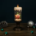 thumbnail image 2 of 11-Inch LED Lighted Glitter Snow Globe Candle Christmas Figurine, 2 of 2