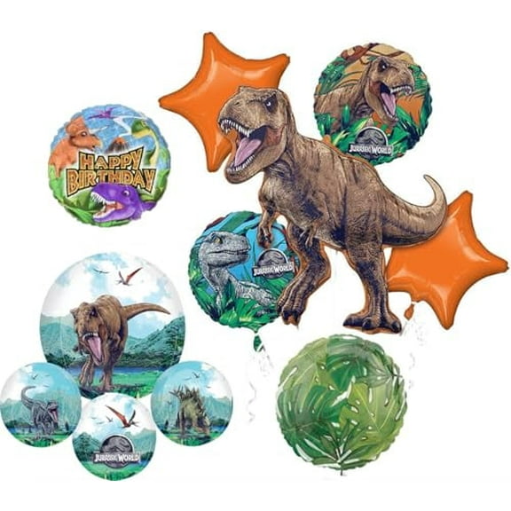 Jurassic Dinosaur World Birthday Party Supplies Orbz and Foil Balloon Bouquet Decorations