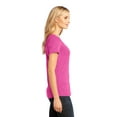 thumbnail image 3 of District Made DM441 Ladies Tri Blend Lace Tee., Dark Fuchsia Heather, M, 3 of 6