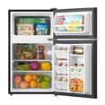 thumbnail image 6 of Mainstays 3.2 Cu Ft 2-Door Compact Refrigerator with Freezer, Stainless Steel, Mini Fridge for Dorm, Apartment & Office, 6 of 11