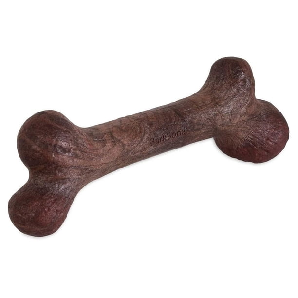 Hueso de perro de nailon para mascotas, corteza de dinosaurio Qwerks para masticadores agresivos