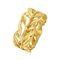 thumbnail image 3 of Ross-Simons Italian 14kt Yellow Gold Openwork Leaf Ring, Women's, Adult, 3 of 8