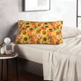 thumbnail image 6 of Naloa Pumpkins And Sunflowers Pillowcase, Throw Pillowcase, Wrinkle-Free, Stain-Resistant with Hidden Zipper for Bedroom Sofa-14"x20", 6 of 6