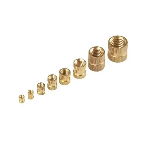 M2-M10 Knurled Brass Inserts Kit - Hot Melt Threaded Nuts for 3D Printing & DIY Embedment