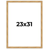 23x31 Frame Beige Real Wood Picture Frame Width 1.25 inches | Interior Frame Depth 0.5 inches |