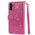 thumbnail image 6 of Dteck Wallet Case for Samsung Galaxy S23 FE,Magnetic Handbag Zipper Pocket PU Leather Flip Case with 3 Card Slots and Wrist Strap Folio TPU Inner Stand Cover,Rose, 6 of 6