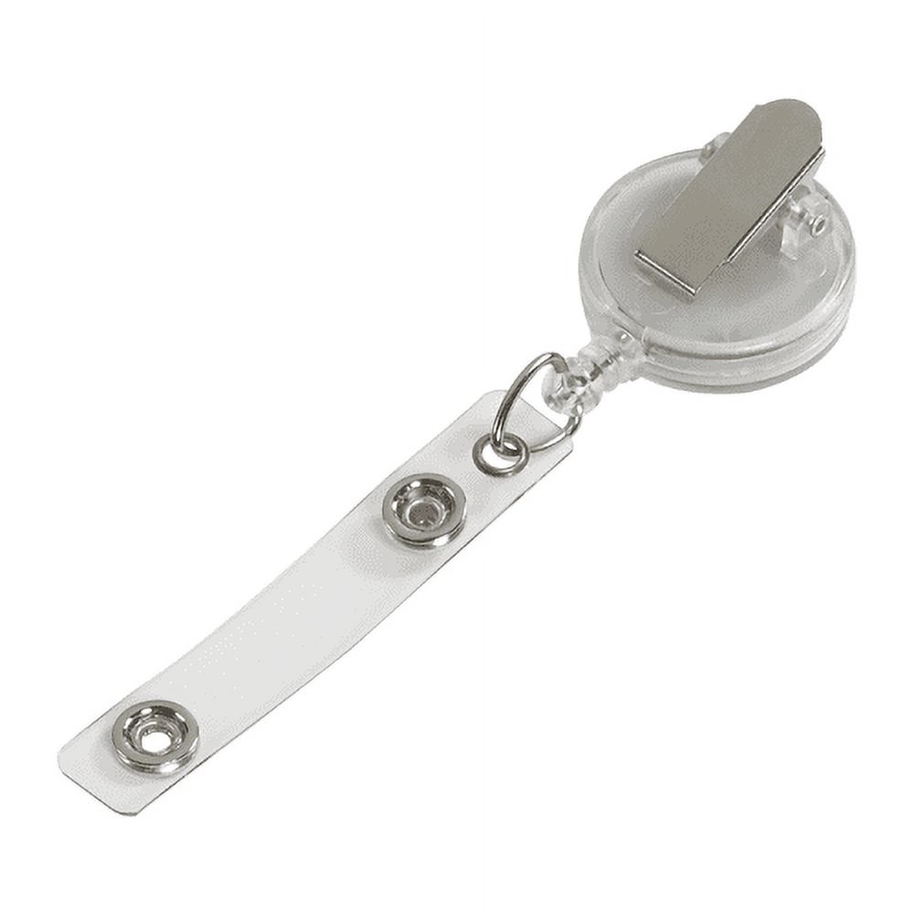Retractable Lanyard With Strap Clip, Clear 36" (12 Per/Case)
