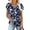 White Little Flower, variant on ANYJOIN Womens Summer Tunics Tops Short Sleeve Casual T-Shirts V Neck Lightweight Cute Blouse