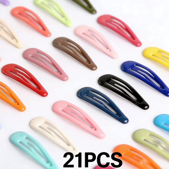 21 Pcs Colorful Toddler Hair Clips for Kids Girls, Snap Hair Barrettes for Thin Hair