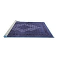 thumbnail image 2 of Ahgly Company Machine Washable Indoor Square Persian Blue Traditional Area Rugs, 7' Square, 2 of 4