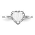 thumbnail image 4 of 14K White Gold Ring Band Signet 6.0x6.5mm Open Back Heart, 4 of 5