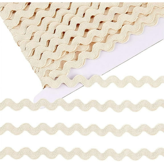 16.5 Yards Cotton Rick Rack Trim 5/8 inch RIC Rac Rickrack Lace Wave Ribbon Floral White Zig Zag Wave Bending Fringe Lace Trim S Shaped Woven Fabric for Sewing DIY Crafts
