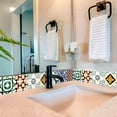 thumbnail image 3 of Mi Alma Removable Vinyl Retro Multiple Multicolor Backsplash Tile Stickers, 24pcs, 3 of 12
