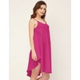thumbnail image 3 of Moomaya Shoulder Straps Round Neck Rayon Dress - Women's Boho Asymmetric Dress, 3 of 9