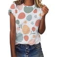 thumbnail image 1 of Outfmvch Chemises de Pâques pour Femmes, Chandails en Molleton à Col Rond pour Femmes, Chemises à Manches Courtes pour Femmes, Hauts de Sortie pour Femmes, Haut à Manches Courtes Col Rond Œuf de Pâques Lapin de Pâques, T-Shirts Graphiques pour Femmes Blanc TG, 1 of 4