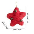 thumbnail image 3 of PEIBang Christmas Tree Ornaments,Rustic Fabric Star Decor with Bell,Farmhouse Christmas Tree Hanging Ornaments for Home Decor, 3 of 6