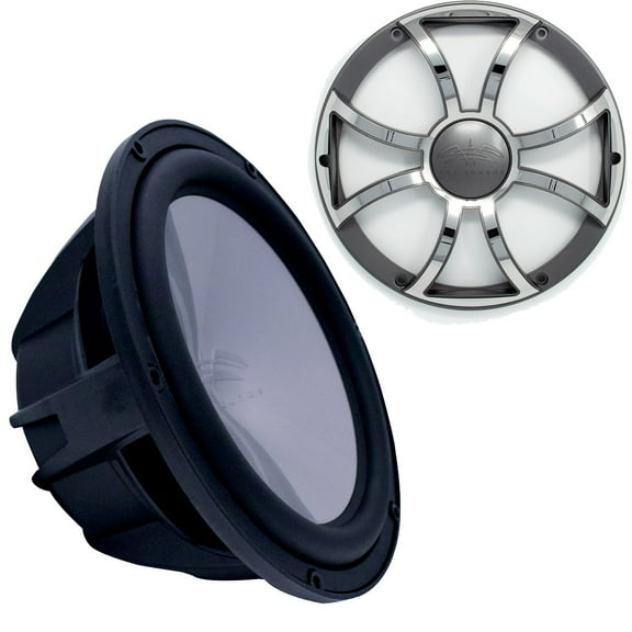 Wet Sounds Revo 12" Subwoofer & Grill - Black Subwoofer & Gunmetal Stainless Steel Grill - 2 Ohm