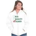 thumbnail image 3 of Xmas Naughty Nice Framed Checklist Unisex Plus Size Zip Hoodie Brisco Brands 5X, 3 of 6