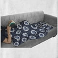 thumbnail image 6 of Shabby Flora Soft Flannel Fleece Blanket, Feminine Pattern with Curvy Frames Motifs with English Roses Polka Dots, Cozy Plush for Indoor and Outdoor Use, 50" x 70", Dark Blue White, by Ambesonne, 6 of 6