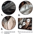 thumbnail image 3 of Designart "Silver And Rosegold Expressions Of Freedom" Boho Feather Wall Art For Kitchen, 3 of 5