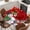 Red, variant on Red Snowman Christmas Round Tablecloth, Fitted Table Cover with Elastic for 36"-44" Round Tables, Xmas Tree Gifts Snowflake Winter Table Cloth Outdoor Indoor Dinning Party Waterproof Tablecloths
