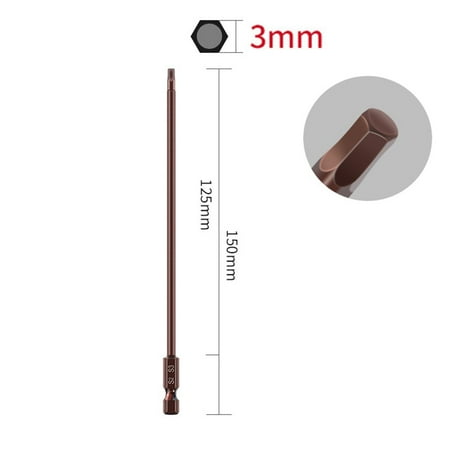 

BCLONG 150Mm H1.5-H6 Alloy Steel Magnetic Hex Head Screwdriver Bits Screw Driver Tools