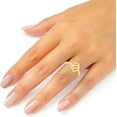 thumbnail image 2 of Floreo 10k Yellow Gold Double Hearts Women's Ring, 2 of 5