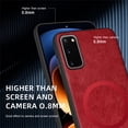 thumbnail image 5 of Allytechgroup Magnetic for Samsung Galaxy S20 Case, Compatible with MagSafe Support Magnetic Car Phone Mount PU Leather Slim Phone Case for Women Men for Samsung Galaxy S20, Winered, 5 of 10