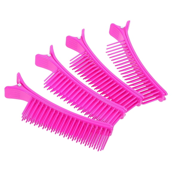 BESTYASH Sectioning Hair Clips Plastic Violet 4pcs Dyeing For Hairdressers