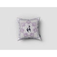thumbnail image 2 of Horse and Butterflies Indoor/Outdoor Pillow with Removable Cover in Black on Gray16x16, 2 of 2