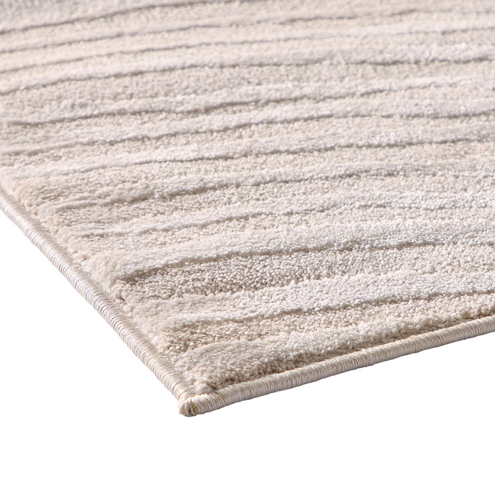 Better Homes & Gardens Kai Carved Ripple Indoor Stain/Fade Resisant Area Rug, Cream, 7'10" x 10'