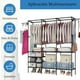 thumbnail image 3 of Organizador de Metal para Ropa,Perchero de Pie Armario con 2 ganchos laterales,Closet Organizador de Ropa, Estante de Ropa para Balcón, Dormitorio y Lavandería,Negro, 3 of 8