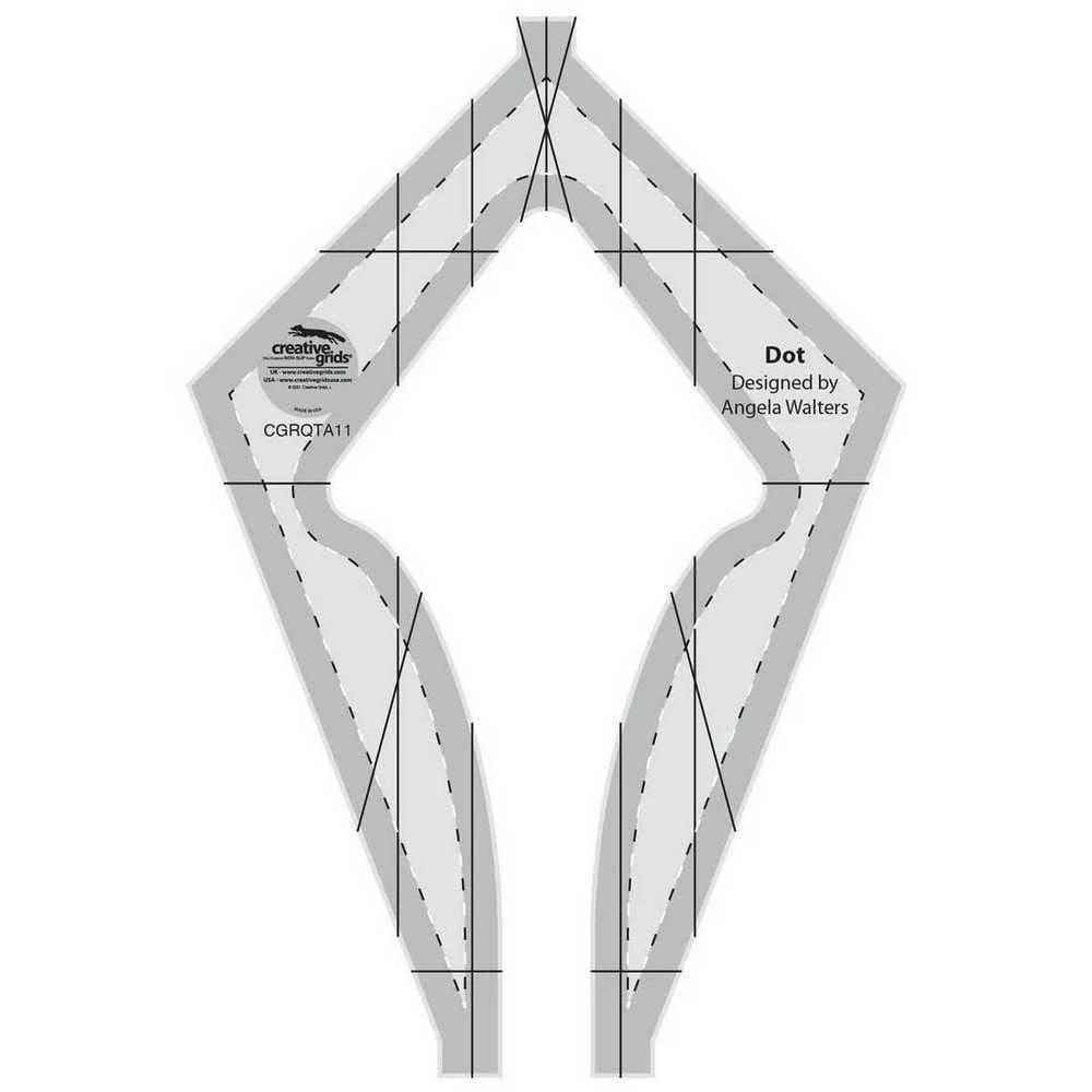 Dot Machine Quilting Template Ruler, Creative Grids