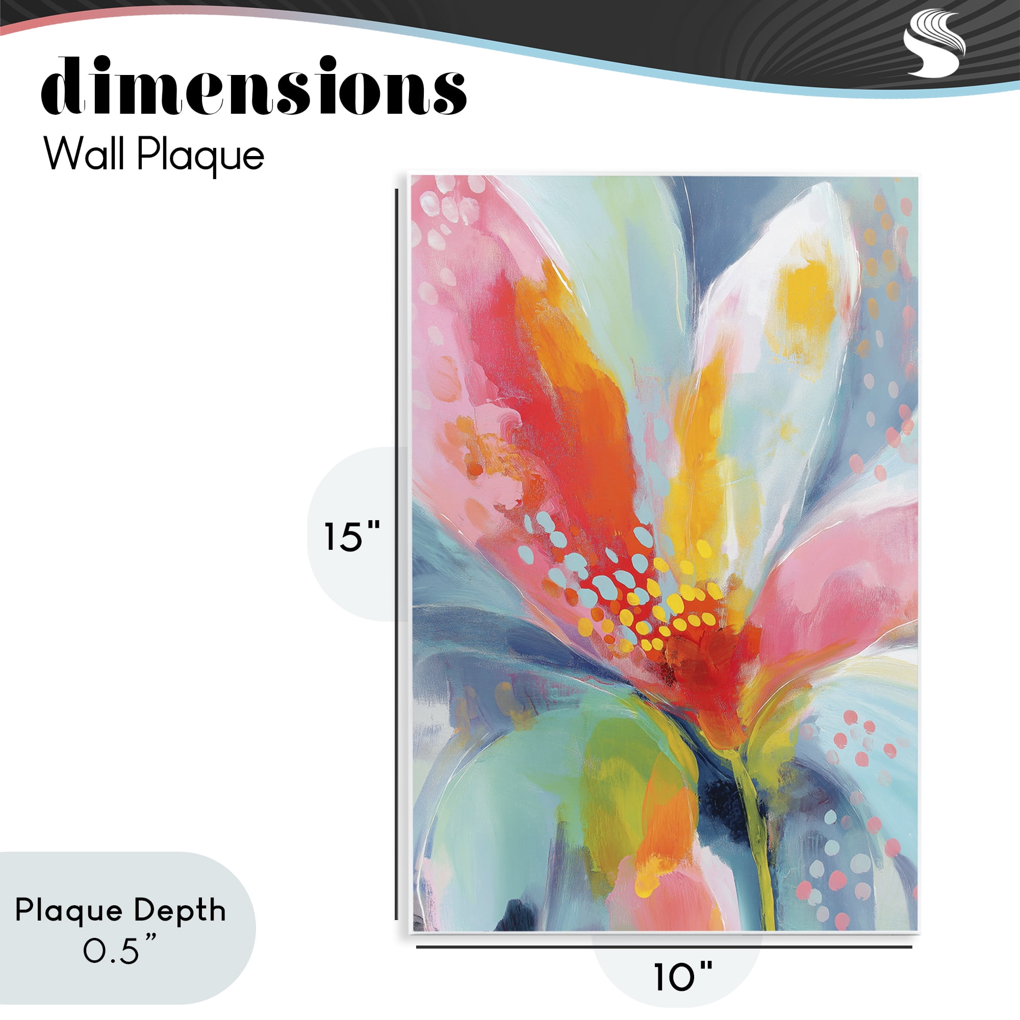 Stupell Industries Dotted Bloom Expression Wall Plaque Art, design by Chromatic Storm Studio