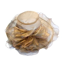 Clearance! Fdelink Women's Fascinator Cap Tea Party Wedding Hat Fashion Hat (Khaki)