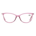 thumbnail image 2 of Cat Eye Pink Reading Glasses 2.50, Lightweight Presbyopic Glasses, Spring Hinge HD Metal Readers +2.50 for Men and Women, 2 of 3