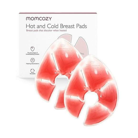 Momcozy Larger Breast Therapy Packs, Hot and Cold Breast Pads with 2 Soft Covers, Breastfeeding Essentials