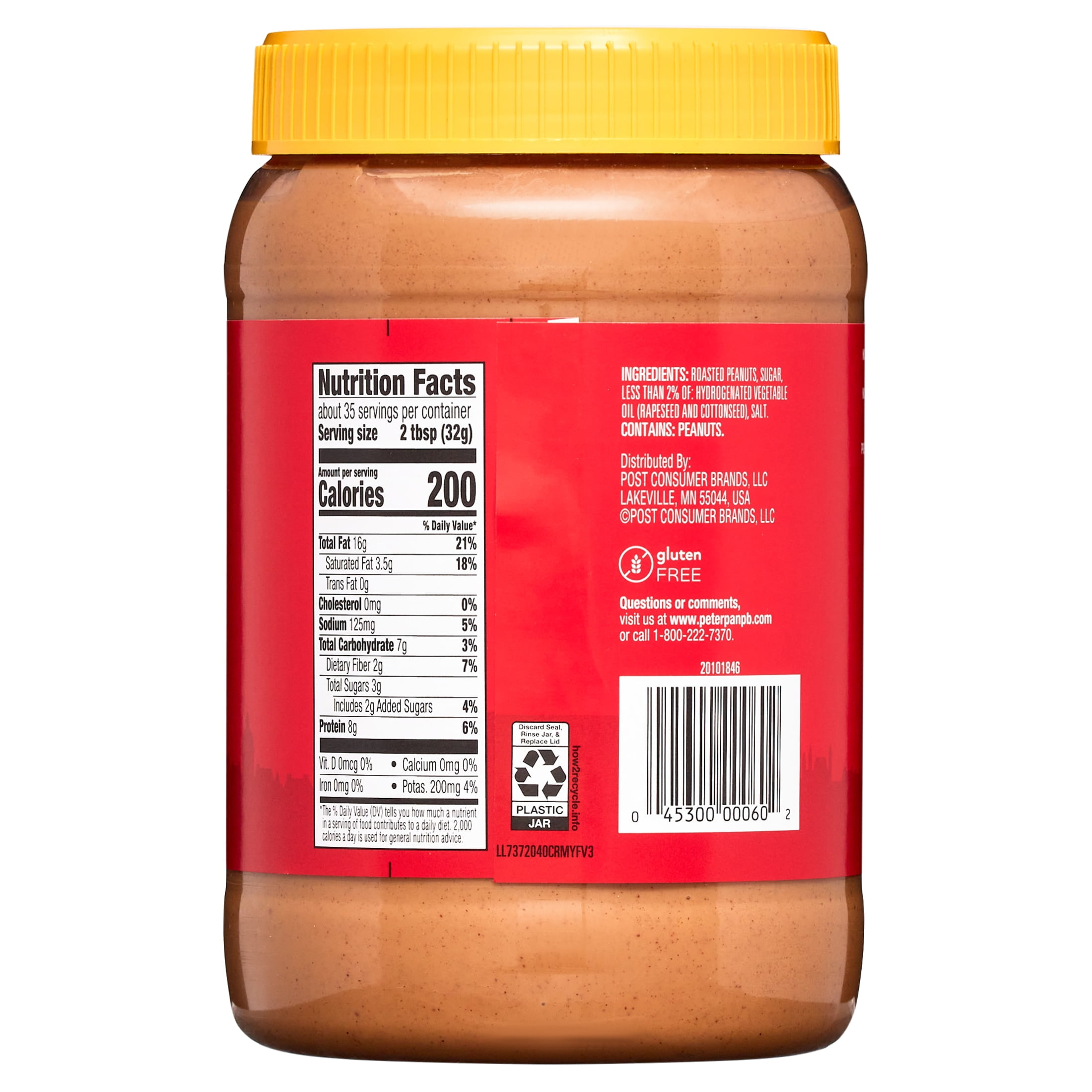 Peter Pan Creamy Peanut Butter Spread 40 oz Jar Walmart